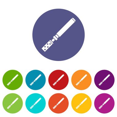 Elektronik sigara kartuşları ile Icons set