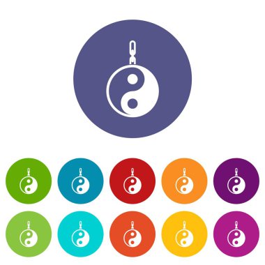 İşareti yin yang Icons set