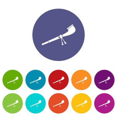 Retro yasaktır boru Icons set
