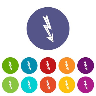 Ok yıldırım set simgeleri