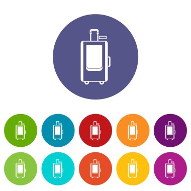 Seyahat bavul Icons set