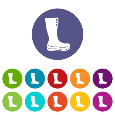 Set simgeleri lastik çizmeler