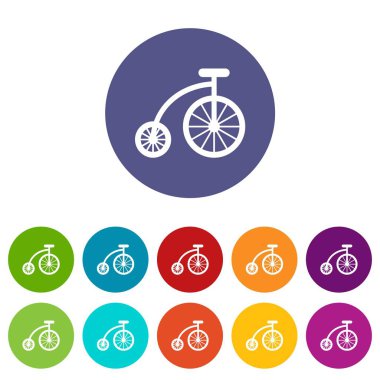 Çocuk Bisiklet Icons set