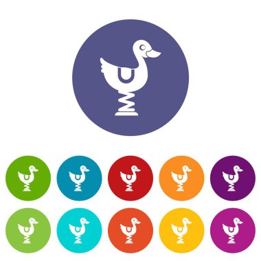 Ördek bahçesi set simgeleri binmek