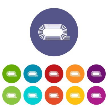 Atletizm Stadyumu Icons set