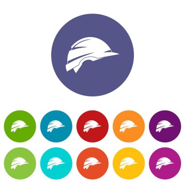 İnşaat kask Icons set