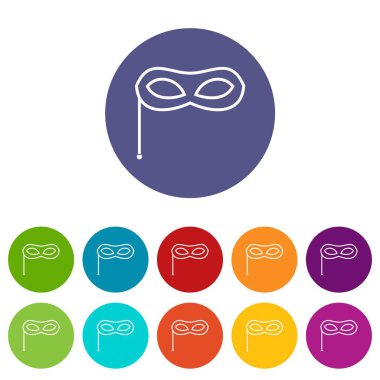 Karnaval maskesi Icons set