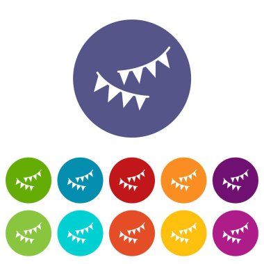 Tatil bayrakları simgeleri ayarlayın