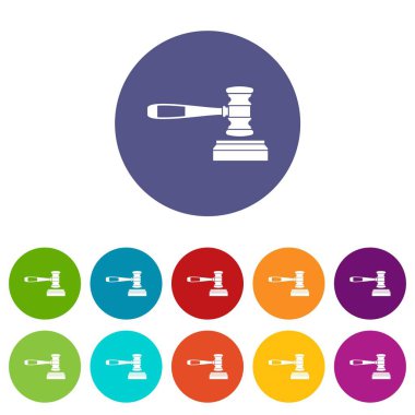 Yargıç tokmak Icons set