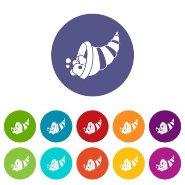 Şükran günü bereket Icons set