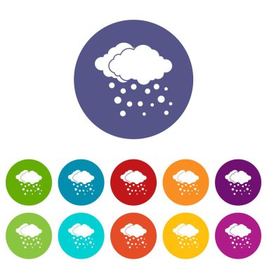 Bulut ve kar Icons set