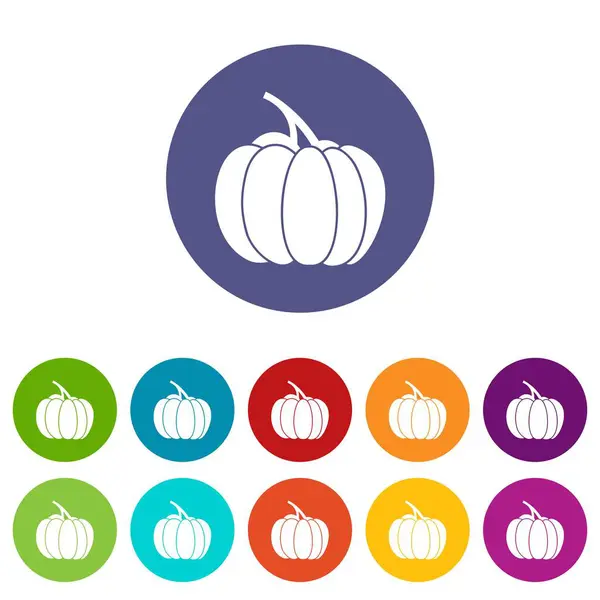 Conjunto de iconos de calabaza — Vector de stock