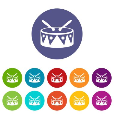 Davul ve sopaları Icons set