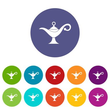 Orta Doğu kandil Icons set