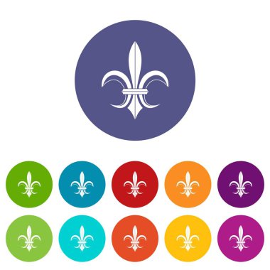 Lily hanedan amblemi Icons set