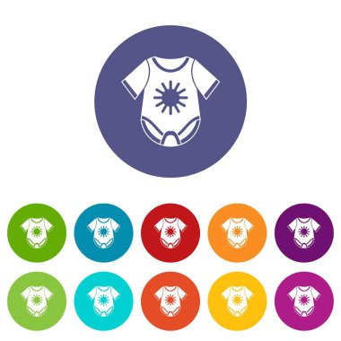 Bebek elbise Icons set