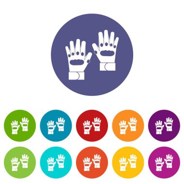 Paintball eldivenleri Icons set