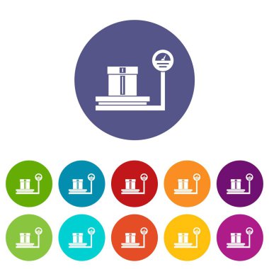 Dükkanı set simgeleri ölçekler