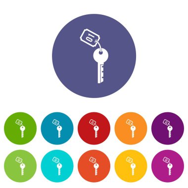 Otel anahtarı Icons set