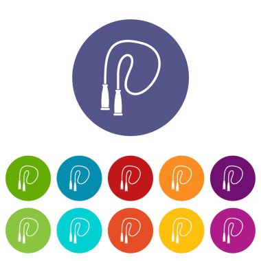 İp atlama Icons set