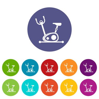 Egzersiz bisikleti Icons set