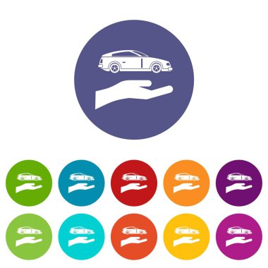 El ve araba Icons set