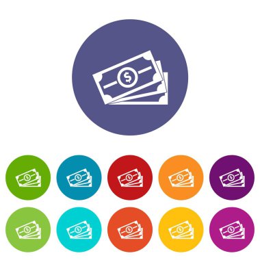 Para yığını Icons set