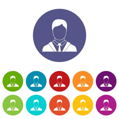 Adam iş takım set Icons