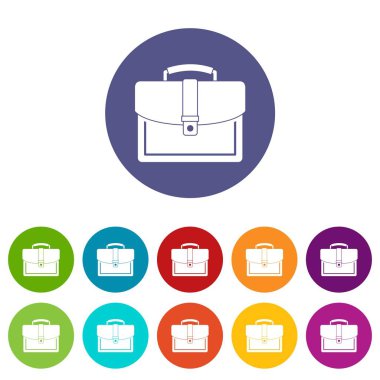 İş evrak çantası Icons set