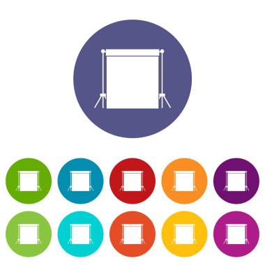 Stüdyo zemin Icons set