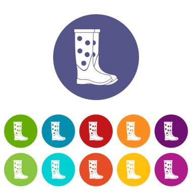 Set simgeleri lastik çizmeler