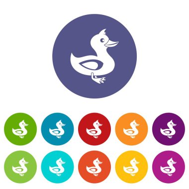 Black duck Icons set