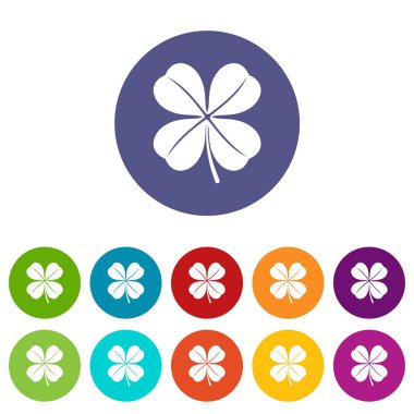 Yonca yaprağı Icons set