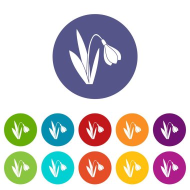 Çan çiçeği Icons set