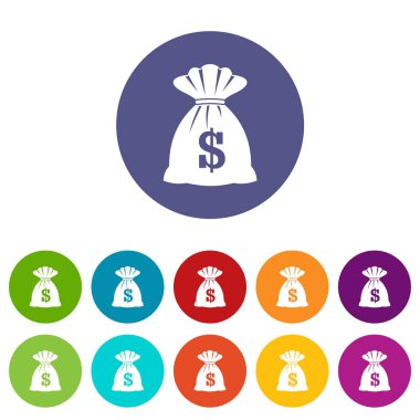 Dolar ile set simgeleri çanta