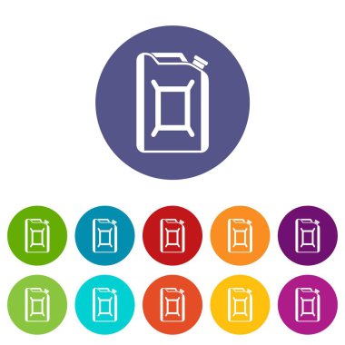 Şişesi için benzin Icons set