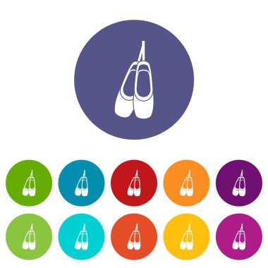 Pointe ayakkabı Icons set