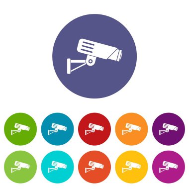 Güvenlik kamerası Icons set