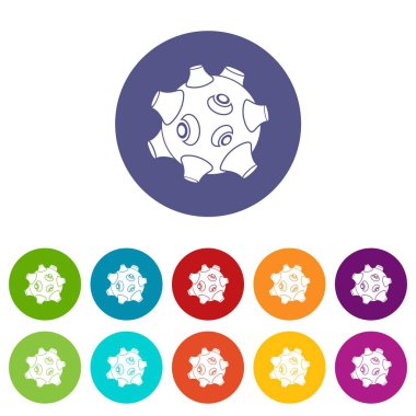 Set simgeleri ile kraterler moon