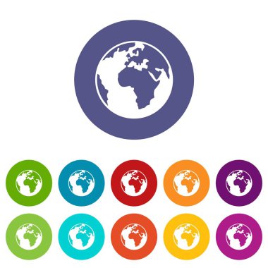 Dünya küre Icons set