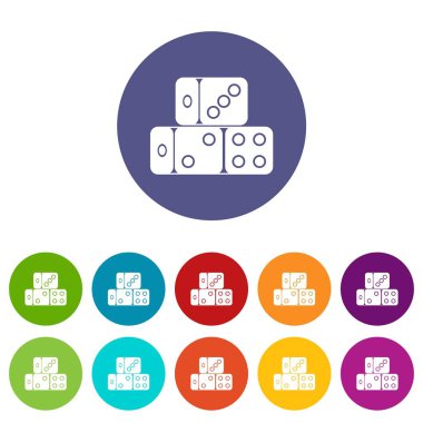 Üç zar küpleri Icons set