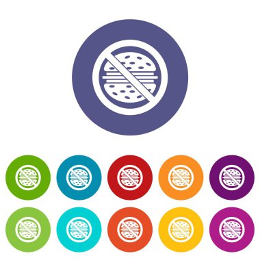 Dur lokanta Icons set