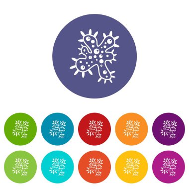 Bakteri Icons set