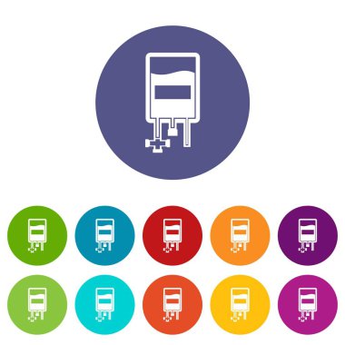 Kan Bağış torbası Icons set