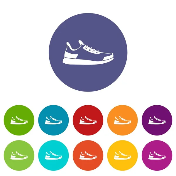 Sneaker zestaw ikon — Wektor stockowy