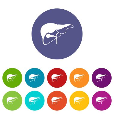 Karaciğer Icons set