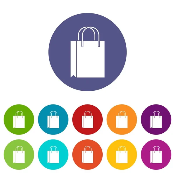 Shopping bag set icons — Stock Vector
