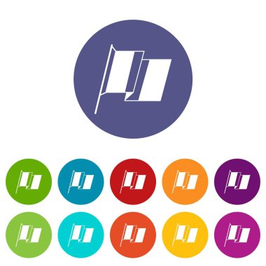 Fransa bayrağı Icons set