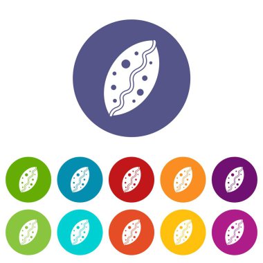 Fırında pasta Icons set