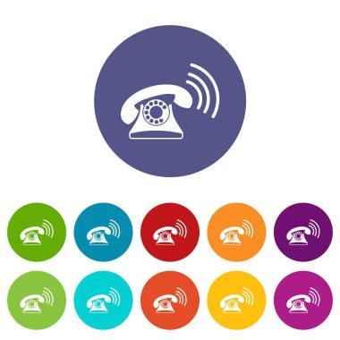 Retro telefon Icons set